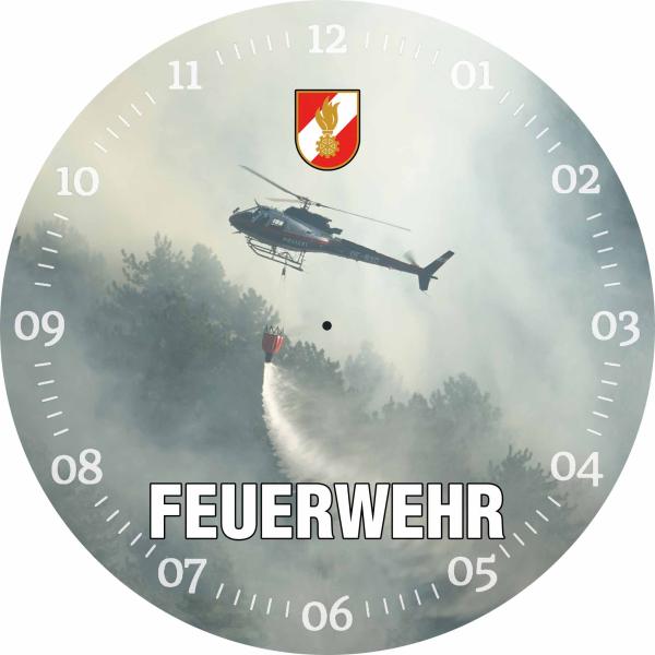 Glasuhr FEUERWEHR 29cm - FW19